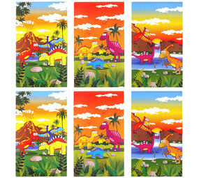 Henbrandt Dinosaurier-Notizbuch 5,5 x 9 cm | 12 Stück