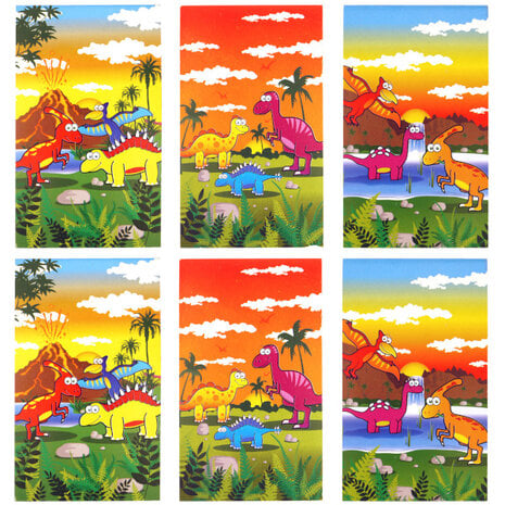 Henbrandt Dinosaur Notebook 5.5x9cm | 12 pieces
