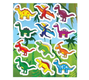 Henbrandt Dino Stickervelletje 12x10cm | 12 velletjes Henbrandt Dino Stickervelletje 12x10cm | 12 velletjes