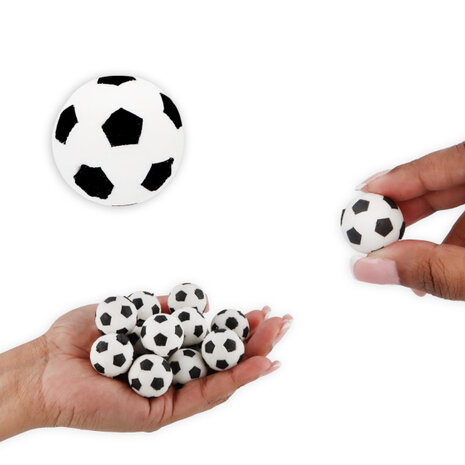 Henbrandt Fußball-Radiergummis 2,5 cm | 12 Stück