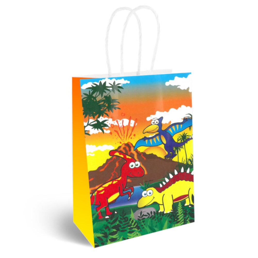 Henbrandt Sachets cadeaux dinosaures 16 x 22 x 8 cm | 12 pièces