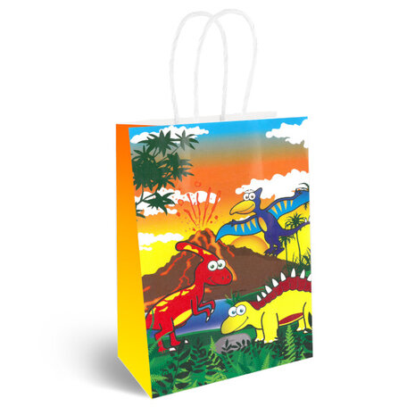 Henbrandt Dino-Partytüten, 16 x 22 x 8 cm | 12 Stück