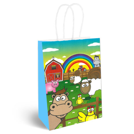 Henbrandt Boerderij Dieren Uitdeeltasjes 16x22x8cm | 12 stuks Henbrandt Boerderij Dieren Uitdeeltasjes 16x22x8cm | 12 stuks