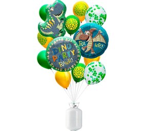BalloonGaz Dinosaur Helium Tank | 17 pieces