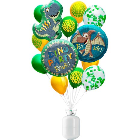 BalloonGaz Dinosaurier-Heliumtank | 17 Stück
