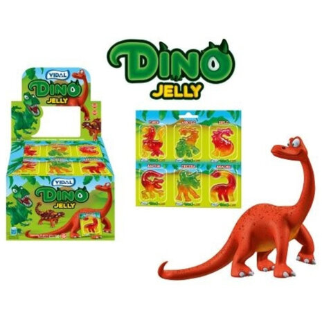 Vidal Dino Jelly snoep in blister | 6 stuks Vidal Dino Jelly snoep in blister | 6 stuks