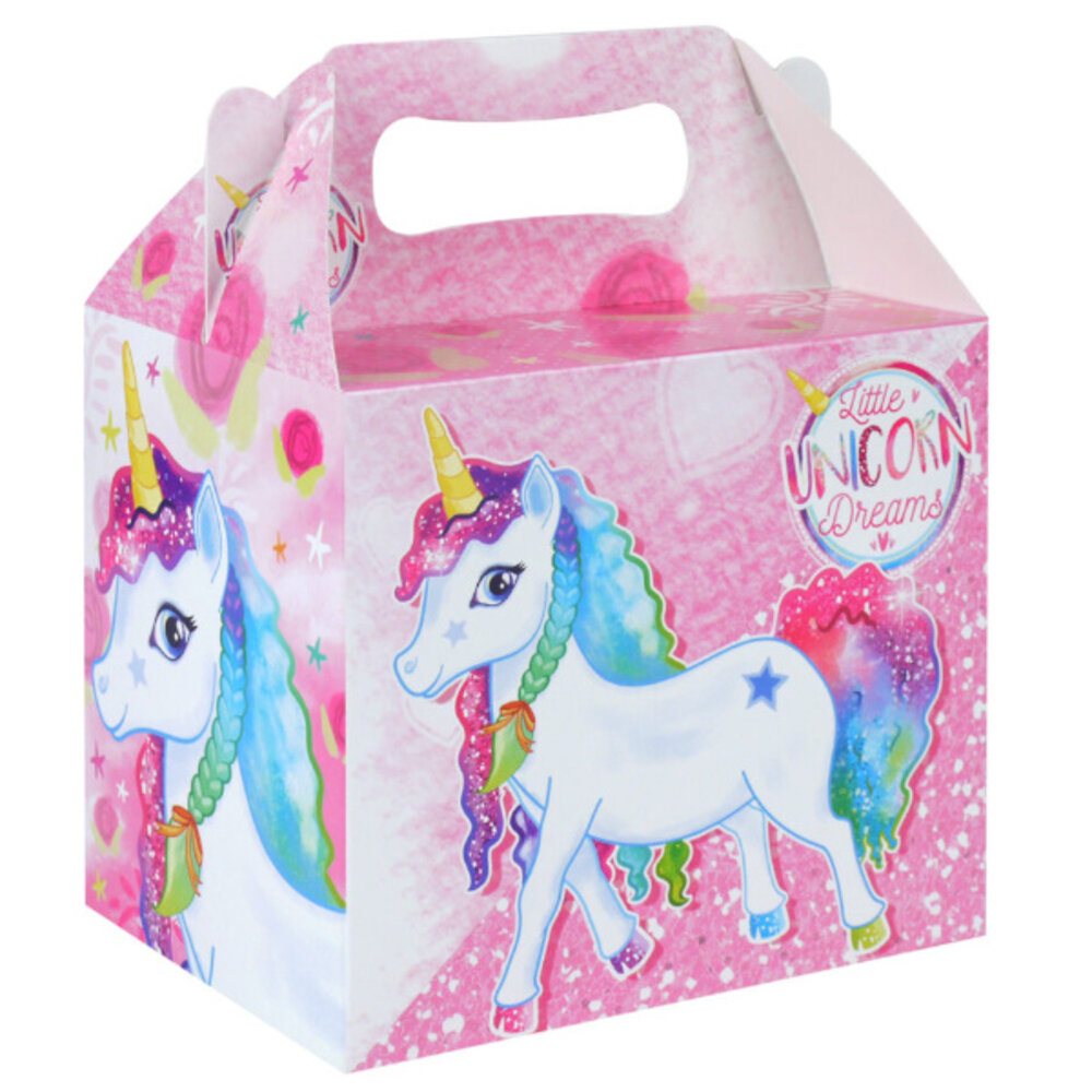 Henbrandt Einhorn-Gastgeschenkbox 14 x 9,5 x 12 cm | 12 Stück
