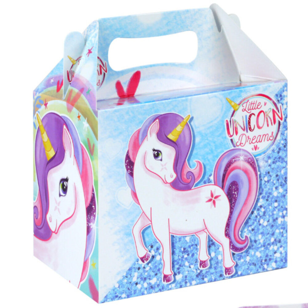 Henbrandt Einhorn-Gastgeschenkbox 14 x 9,5 x 12 cm | 12 Stück