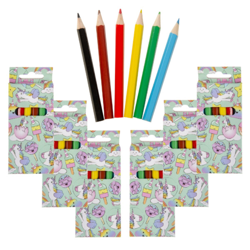 LG Imports Eenhoorn Kleurpotloodjes 9cm | 24 doosjes LG Imports Eenhoorn Kleurpotloodjes 9cm | 24 doosjes