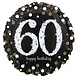 Anagram Heliumballon „60 Jahre“ – Funkelndes Gold, leer, 45 cm | pro Stück