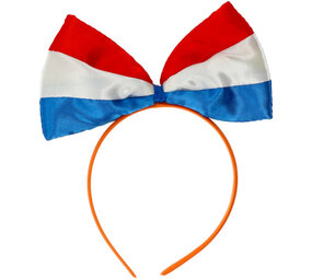 Folat Tiara Oranje met Strik Rood Wit Blauw | per stuk Folat Tiara Oranje met Strik Rood Wit Blauw | per stuk