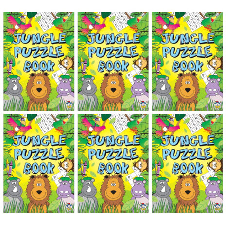 Henbrandt Jungle Puzzel Boekje 14x10cm | 12 stuks Henbrandt Jungle Puzzel Boekje 14x10cm | 12 stuks