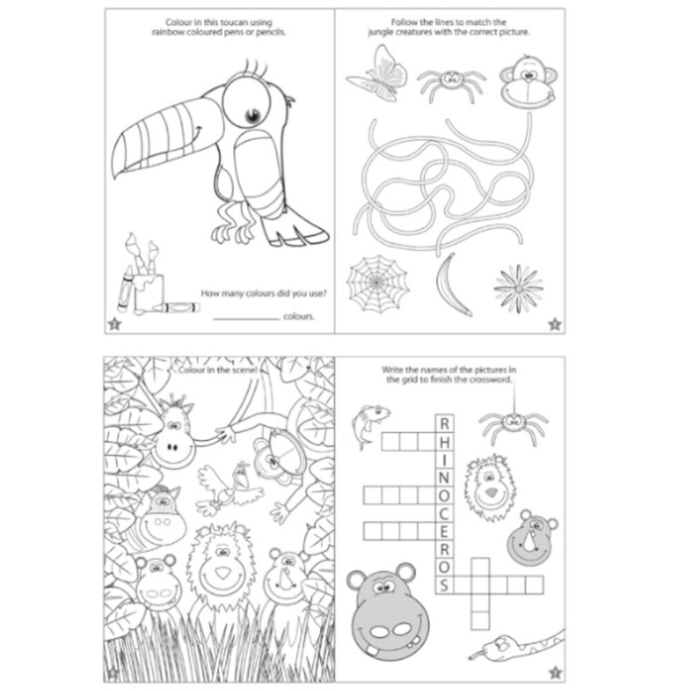 Henbrandt Jungle Puzzel Boekje 14x10cm | 12 stuks Henbrandt Jungle Puzzel Boekje 14x10cm | 12 stuks