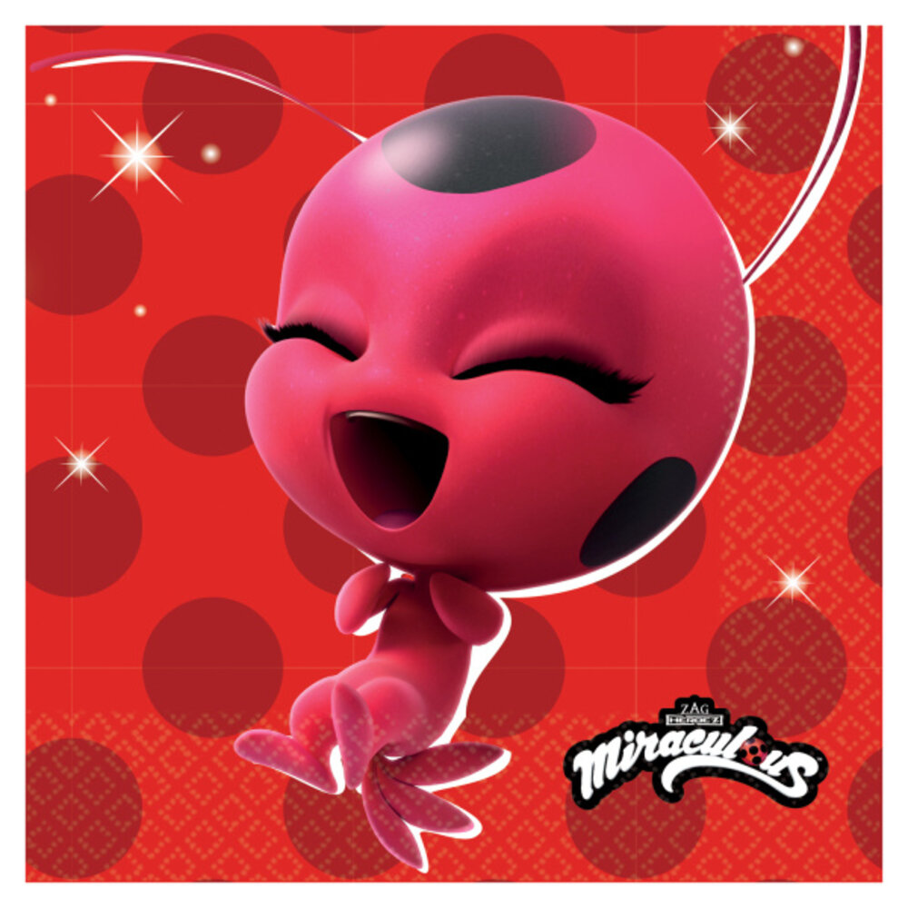 Amscan Miraculous Servetten 33x33cm | 16 stuks Amscan Miraculous Servetten 33x33cm | 16 stuks