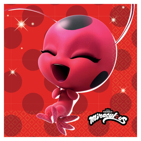 Amscan Miraculous Servetten 33x33cm | 16 stuks Amscan Miraculous Servetten 33x33cm | 16 stuks