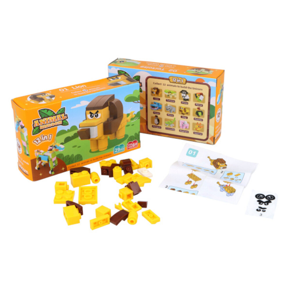 Henbrandt Jungle Dieren Bouwstenen Set | per stuk Henbrandt Jungle Dieren Bouwstenen Set | per stuk