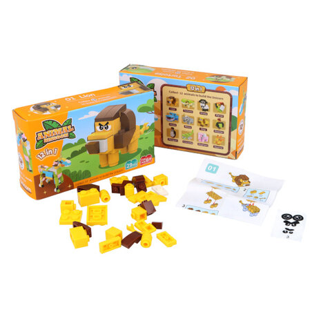 Henbrandt Jungle Dieren Bouwstenen Set | per stuk Henbrandt Jungle Dieren Bouwstenen Set | per stuk