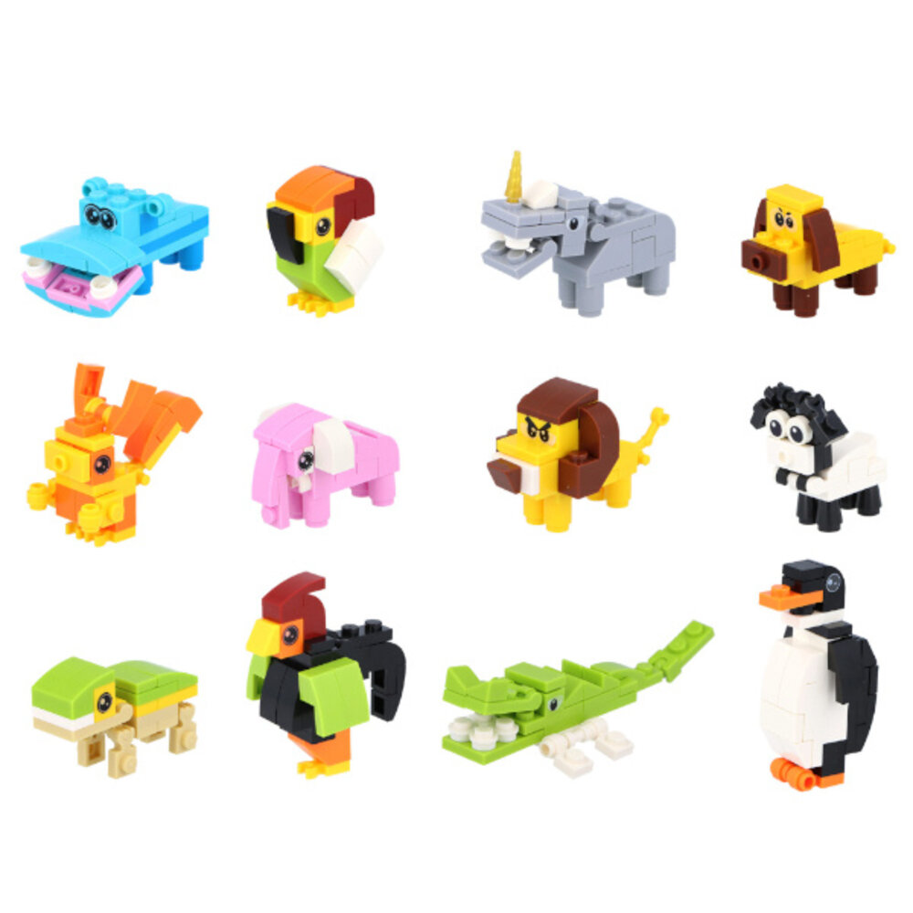 Henbrandt Jungle Dieren Bouwstenen Set | per stuk Henbrandt Jungle Dieren Bouwstenen Set | per stuk