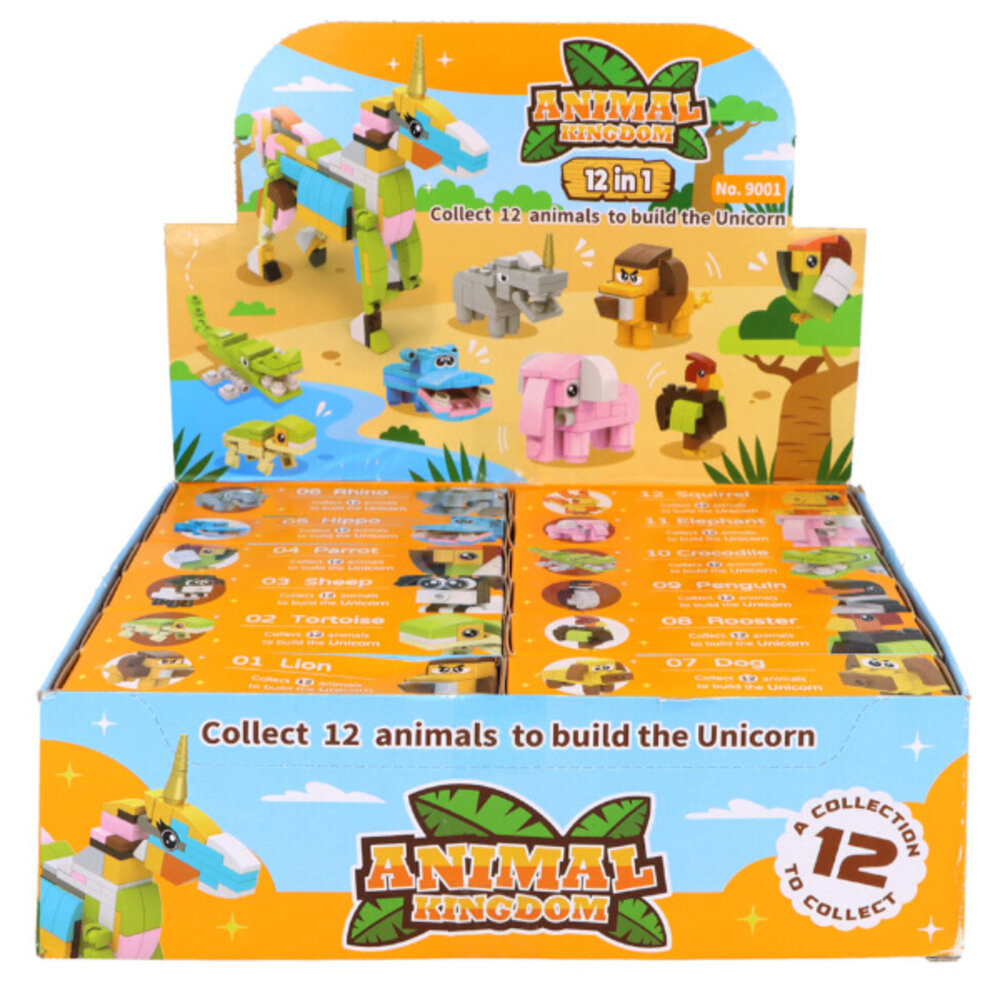 Henbrandt Jungle Dieren Bouwstenen Set | per stuk Henbrandt Jungle Dieren Bouwstenen Set | per stuk