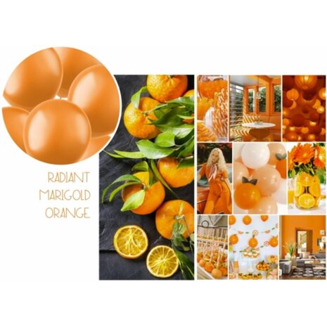 Folat Orange metallic balloons 33cm | 10 pieces