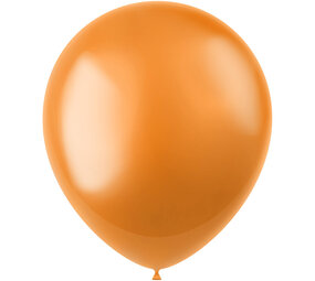 Folat Orangefarbene Metallic-Luftballons, 33 cm | 10 Stück