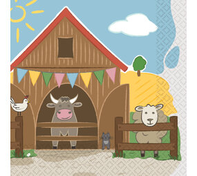 Riethmüller Farm Party Napkins 33x33cm | 16 pieces