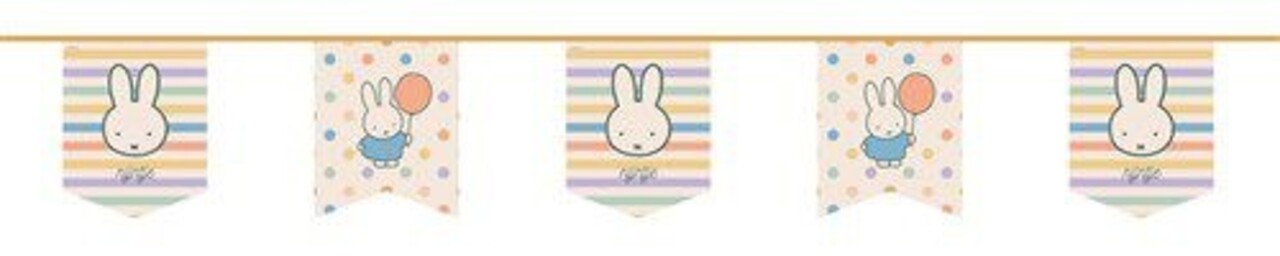 Haza - Witbaard Miffy Wimpelgirlande, 4 Meter | pro Stück