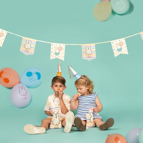 Haza - Witbaard Miffy Pennants Garland 4 meters | per piece