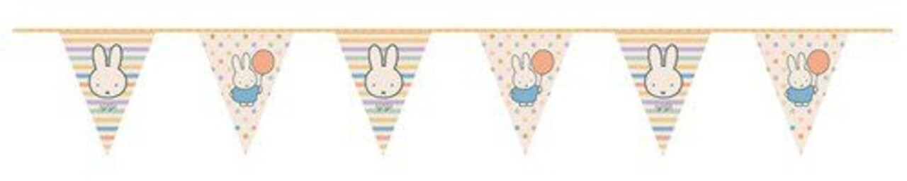 Haza - Witbaard Nijntje Vlaggenlijn 10 meter | per stuk Haza - Witbaard Nijntje Vlaggenlijn 10 meter | per stuk