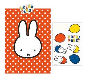 Haza - Witbaard Miffy Party Bags with Stickers 20x13m | 6 pieces