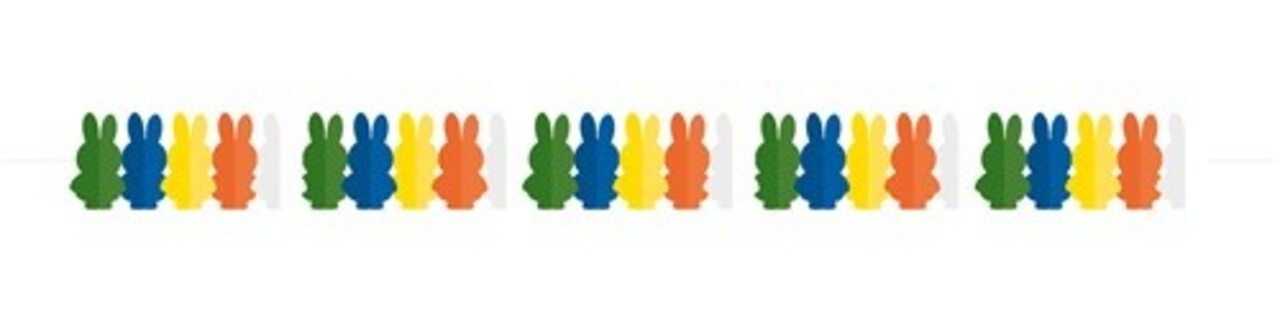 Haza - Witbaard Miffy-Girlande, farbig, 4 Meter | pro Stück