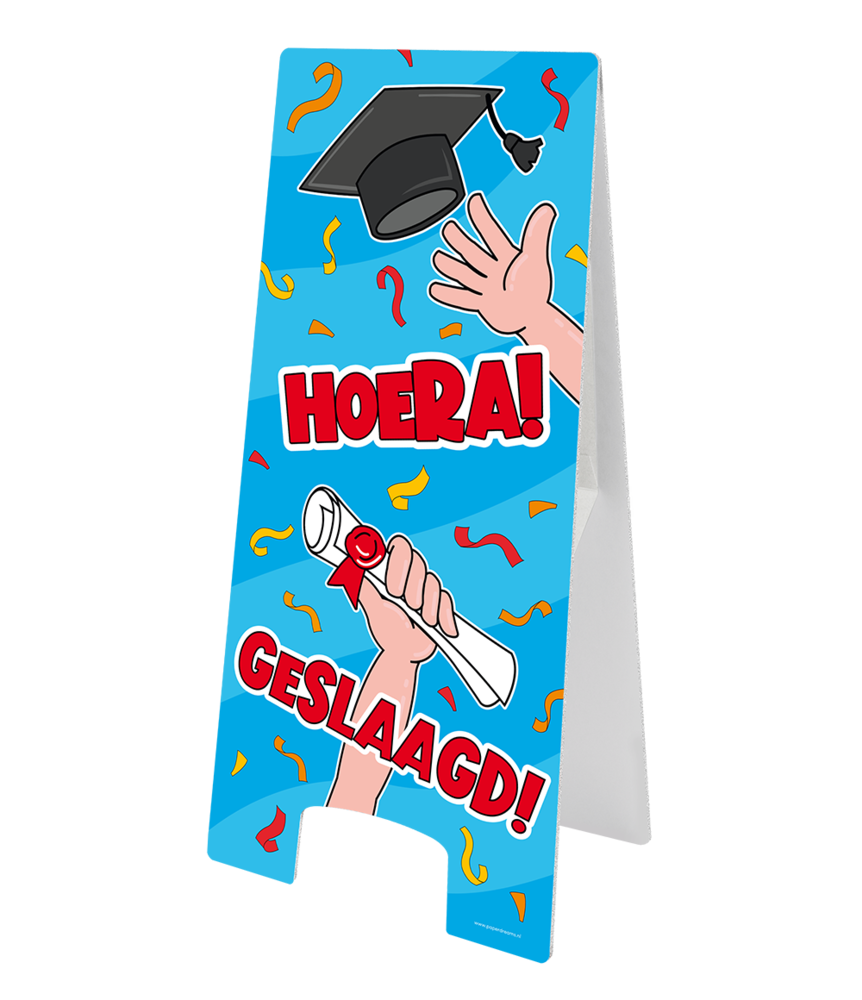 Paper Dreams Geslaagd Warning Sign Cartoon | 58x24cm Paper Dreams Geslaagd Warning Sign Cartoon | 58x24cm