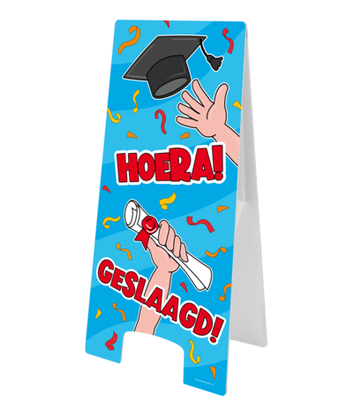 Paper Dreams Geslaagd Warning Sign Cartoon | 58x24cm Paper Dreams Geslaagd Warning Sign Cartoon | 58x24cm