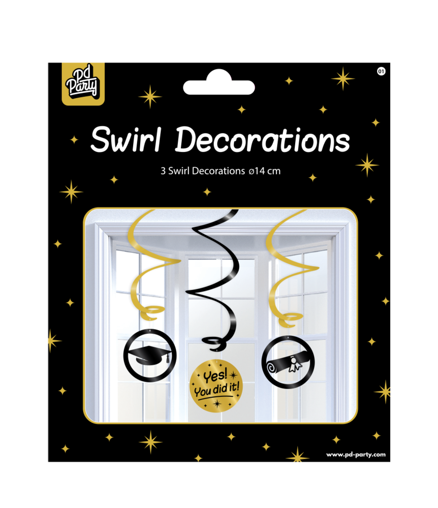 Paper Dreams Successful Hanging Decoration Swirls You did it! 70x14cm | 3 pieces