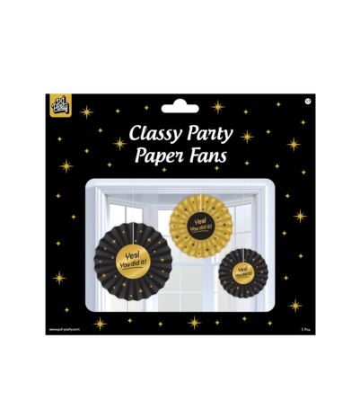 Paper Dreams Papieren Waaiers Yes You Did It Classy | 3 stuks