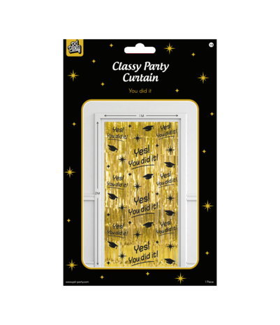 Paper Dreams Geslaagd Deurgordijn Yes You Did It Classy 100x200cm | per stuk Paper Dreams Geslaagd Deurgordijn Yes You Did It Classy 100x200cm | per stuk