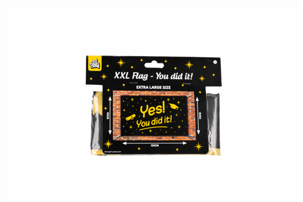 Paper Dreams Geslaagd Gevel Vlag geslaagd Yes You did it! 90x150cm | per stuk Paper Dreams Geslaagd Gevel Vlag geslaagd Yes You did it! 90x150cm | per stuk