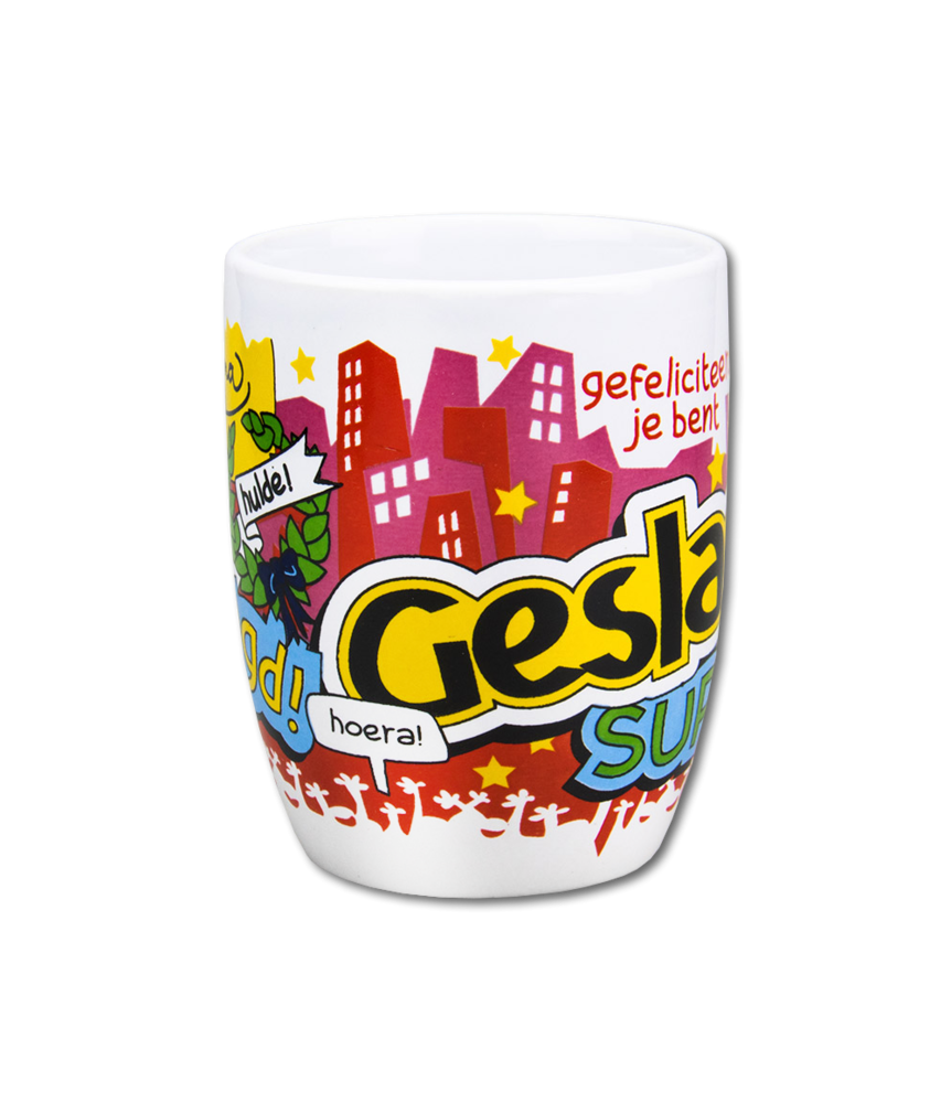 Paper Dreams Mok Geslaagd School 12cm | per stuk Paper Dreams Mok Geslaagd School 12cm | per stuk