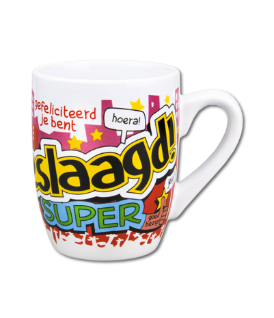 Paper Dreams Mok Geslaagd School 12cm | per stuk Paper Dreams Mok Geslaagd School 12cm | per stuk