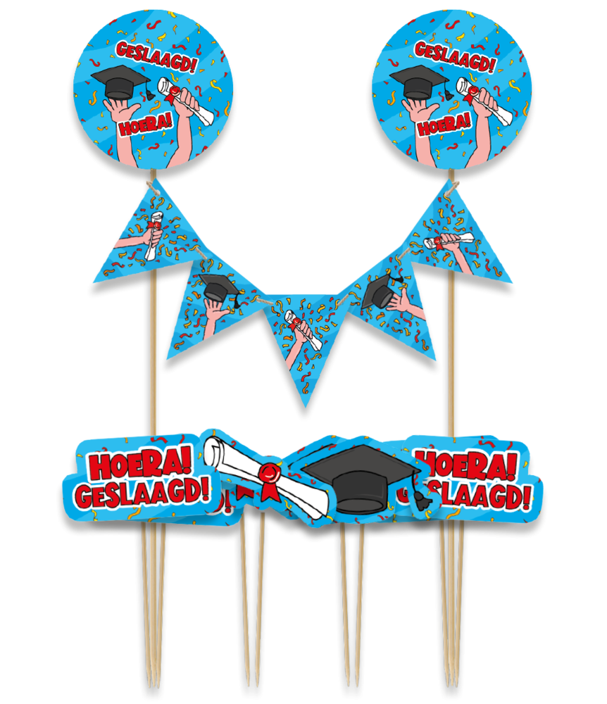 Paper Dreams Abschluss-Tortenfiguren mit Cartoon-Motiven | 30 cm