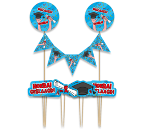 Paper Dreams Geslaagd Cartoon Taarttoppers | 30cm Paper Dreams Geslaagd Cartoon Taarttoppers | 30cm