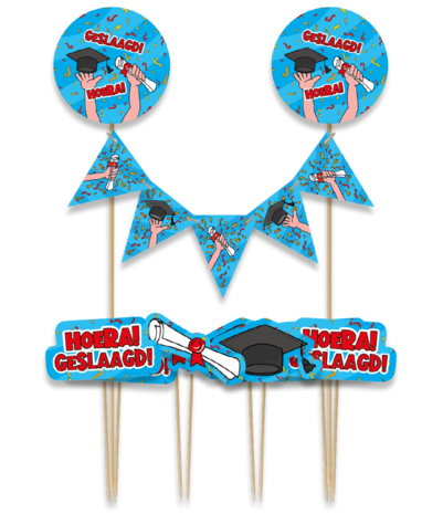 Paper Dreams Graduation Cartoon Cake Toppers | 30cm