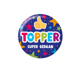 Paper Dreams Button Topper Super Gedaan 5,5cm | per stuk Paper Dreams Button Topper Super Gedaan 5,5cm | per stuk