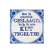 Paper Dreams Delft Blue Tile Successful Cunt | 15x15cm