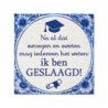 Paper Dreams Carreau bleu de Delft pour la remise des diplômes | 15 x 15 cm Paper Dreams Carreau bleu de Delft pour la remise des diplômes | 15 x 15 cm