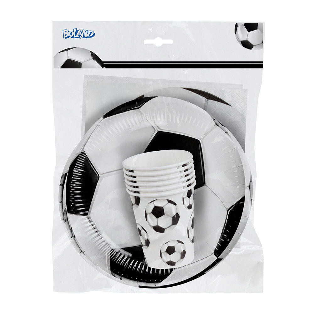 Boland Voetbal Tafelset Feestpakket Klassiek | 6 personen Boland Voetbal Tafelset Feestpakket Klassiek | 6 personen