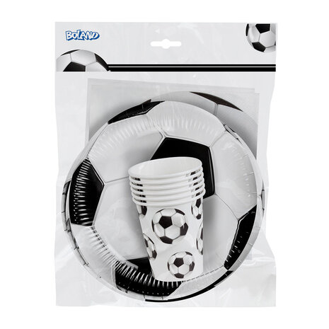 Boland Voetbal Tafelset Feestpakket Klassiek | 6 personen Boland Voetbal Tafelset Feestpakket Klassiek | 6 personen