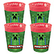 Procos Party Gobelets Minecraft 250 ml | par lot de 4