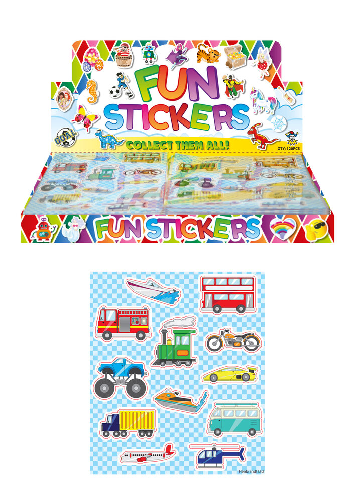 Henbrandt Vehicle Sticker Sheet 12x10cm | 12 sheets