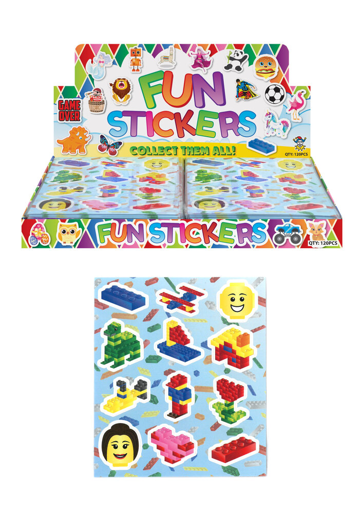 Henbrandt Lego Sticker Sheet 12x10cm | 12 sheets